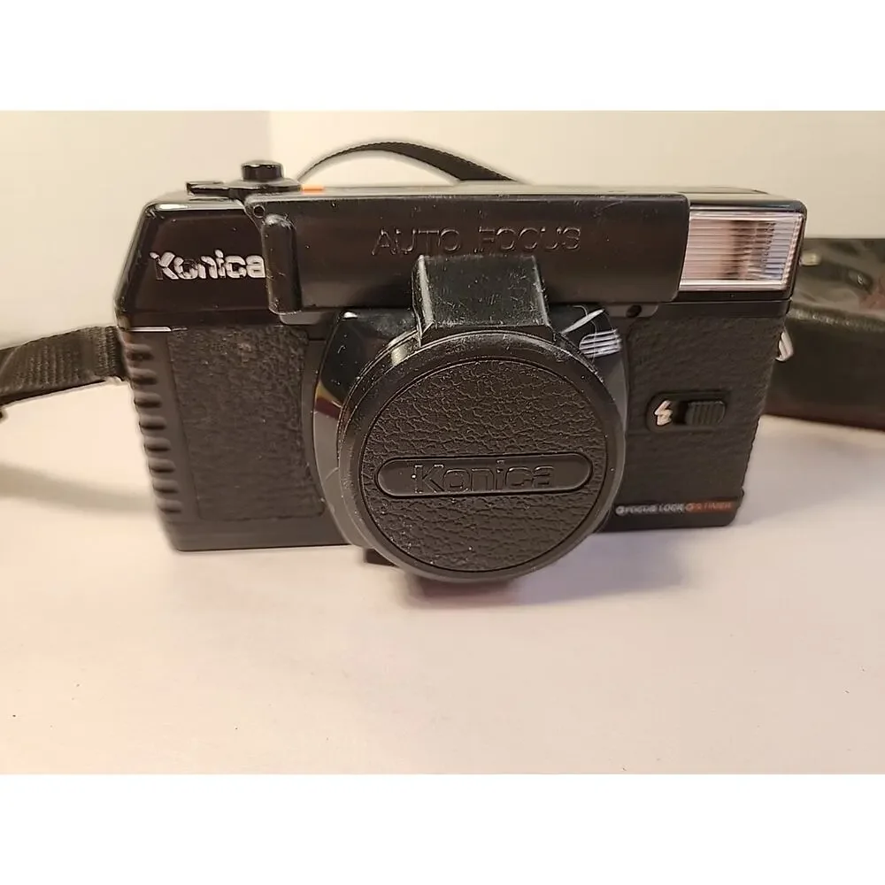 VTG Konica 35mm Auto Focus C 35 AF Film Camera 1982 FIRST AUTO FOCUS JAPAN WORK
